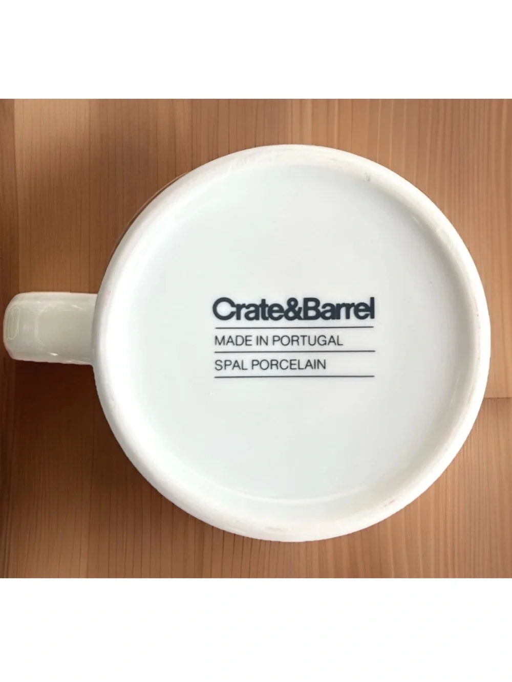 Crate & Barrel Roulette Blue Band Ribbed Mugs~Spal Porcelain~White SET OF 3
